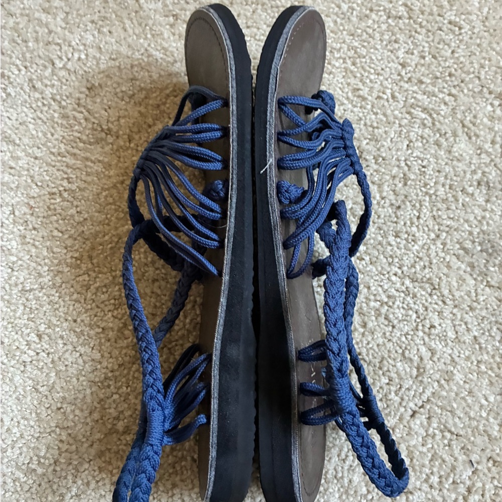 Blue Braided Sandals